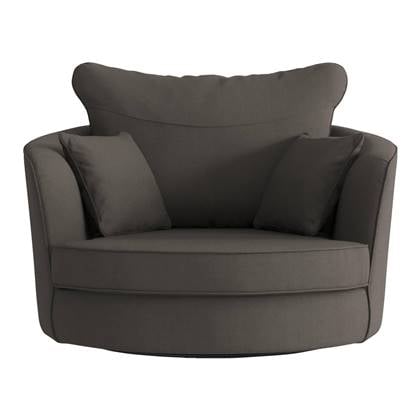 NADUVI Collection Vendôme Draaibare Fauteuil - Linnen - Koffie Bruin