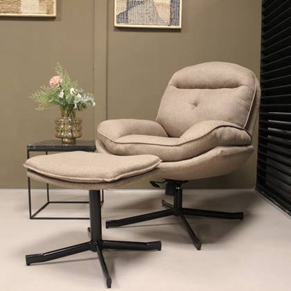 DS4U Franky draaifauteuil - taupe