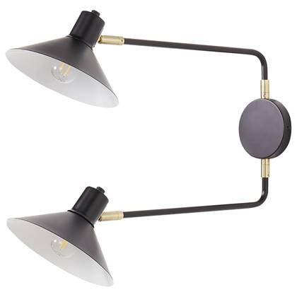 Beliani - KADASSA - Wandlamp - Zwart - Staal afbeelding