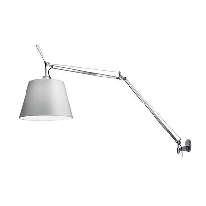 Artemide Tolomeo Mega wandlamp retrofit schakelaar alu grijs satijn 36