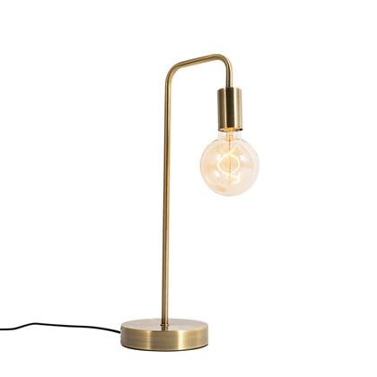 QAZQA facil - Moderne Tafellamp - 1 lichts - H 45 cm - Brons - Woonkamer | Slaapkamer | Keuken
