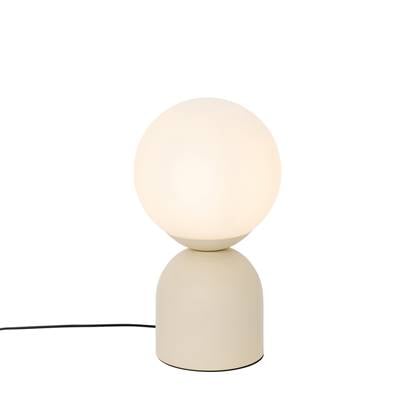 QAZQA Hotel chique tafellamp met opaal glas - Pallon Trend Beige