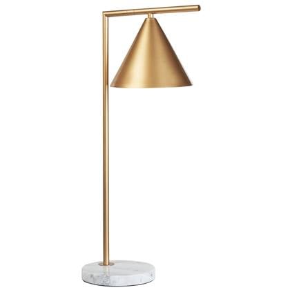 Beliani - MOCAL - Tafellamp - Gebroken wit - Metaal Goud