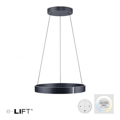 Paul Neuhaus Neuhaus PURE®-E-CLIPSE Hanglamp E-Lift Grey Ø 70cm