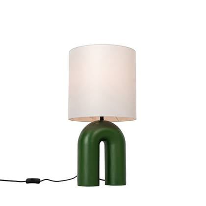 QAZQA lotti - Design Tafellamp - 1 lichts - H 59 cm - Groen - Woonkamer | Slaapkamer | Keuken