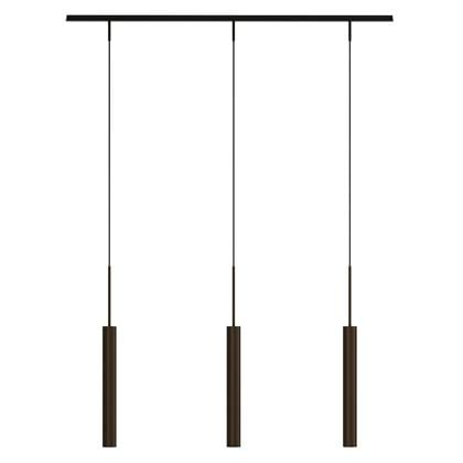 Audo Copenhagen Tubulaire Rail cluster 3 hanglamp lineair Bronzed