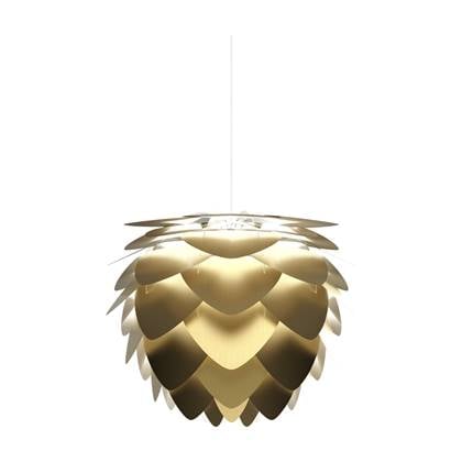 Umage Aluvia Medium hanglamp brushed brass - met koordset wit - Ø 59 Goud