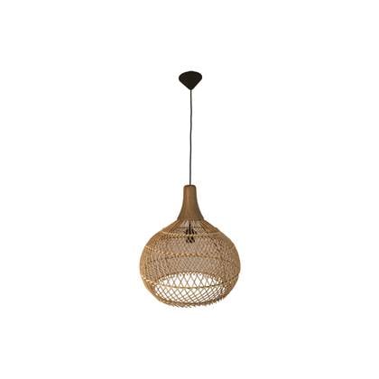 HSM Collection Hanglamp Rotan 43cm Naturel Rotan/Teak