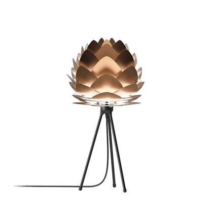 Umage Aluvia Mini tafellamp brushed bronze - met tripod zwart - Ø 40 Bruin