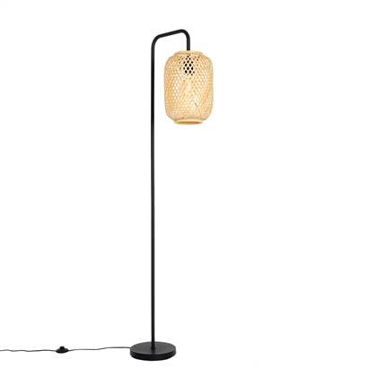 QAZQA yvonne - Oosterse Vloerlamp | Staande Lamp - 1 lichts - H 170 cm - Naturel - Woonkamer | Slaapkamer | Keuken