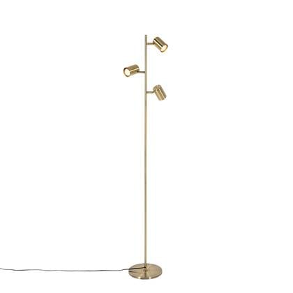 QAZQA jeana - Moderne Vloerlamp | Staande Lamp - 3 lichts - H 150 cm - Brons - Woonkamer | Slaapkamer | Keuken