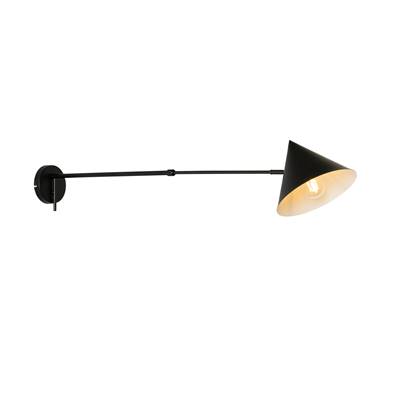 QAZQA triangolo - Design Wandlamp voor binnen - 1 lichts - Ø 22 cm - Zwart - Woonkamer | Slaapkamer | Keuken