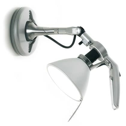 Luceplan Fortebraccio wandlamp 1-arm metaal Zilver