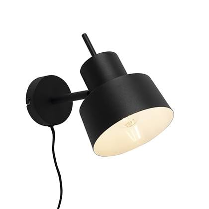 QAZQA Smart wandlamp incl. Wifi A60 - Chappie Zwart