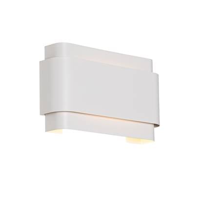 QAZQA Industriële wandlamp wit 2-lichts - Coen afbeelding