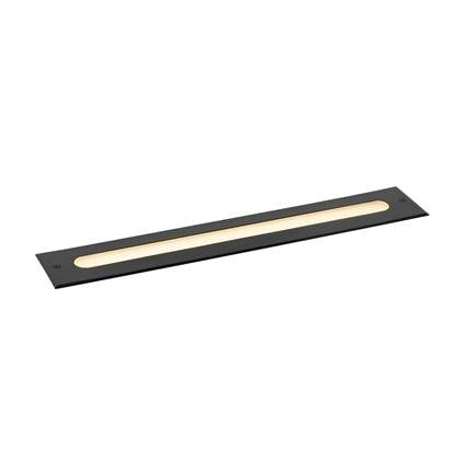 Qazqa Moderne Grondspot Zwart 50 Cm Incl. Led Ip65 Eline