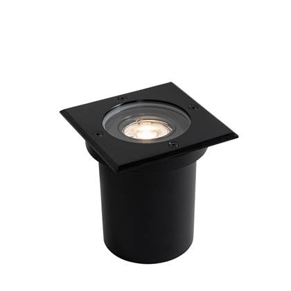 QAZQA delux - Moderne Grondspot - 1 lichts - L 13 cm - Zwart - Buitenverlichting