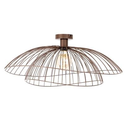 QAZQA pua - Design Plafondlamp - 1 lichts - Ø 66 cm - Brons - Woonkamer | Slaapkamer | Keuken