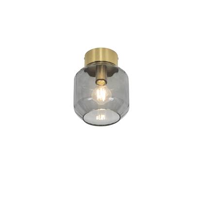 QAZQA stiklo - Moderne LED Dimbare Smart Plafondlamp incl. wifi met Dimmer - 1 lichts - Ø 17.5 cm - Goud/messing - Woonkamer | Slaapkamer | Keuken