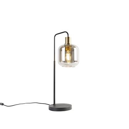 QAZQA zuzanna - Design LED Dimbare Smart Tafellamp incl. wifi met Dimmer - 1 lichts - H 59.5 cm - Goud/messing - Woonkamer | Slaapkamer | Keuken