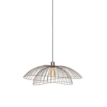 QAZQA pua - Design Hanglamp voor boven de eettafel | in eetkamer - 1 lichts - Ø 66 cm - Brons - Woonkamer | Slaapkamer | Keuken
