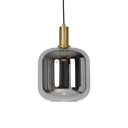 QAZQA zuzanna - Design LED Hanglamp - 1 lichts - Ø 25 cm - Grijs - Woonkamer | Slaapkamer | Keuken