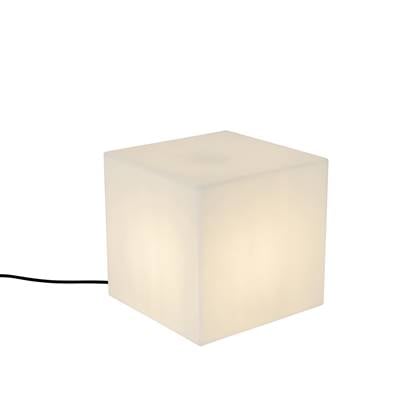 QAZQA Moderne buitenlamp wit 30 cm vierkant IP44 - Nura