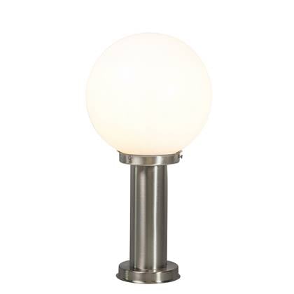 QAZQA Smart buitenlamp paal staal RVS 50 cm incl. Wifi A60 - Sfera