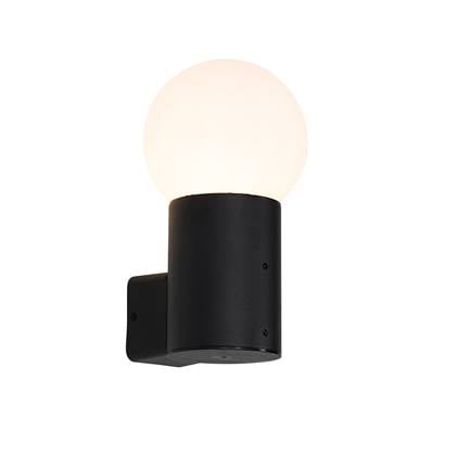 QAZQA huma - Moderne Wandlamp voor buiten - 1 lichts - D 17 cm - Zwart - Buitenverlichting