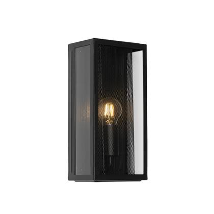 QAZQA rotterdam - Industriele Wandlamp voor buiten - 1 lichts - D 10 cm - Zwart - Industrieel - Buitenverlichting