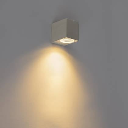 QAZQA Moderne wandlamp aluminium IP44 - Baleno afbeelding