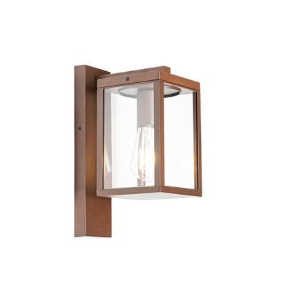 QAZQA Smart buiten wandlantaarn roest IP44 incl. Wifi ST64 - Bruin