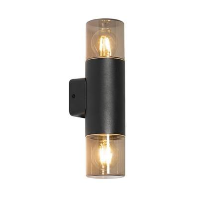 QAZQA odense - Moderne Wandlamp voor buiten - 2 lichts - D 17.2 cm - Grijs - Buitenverlichting