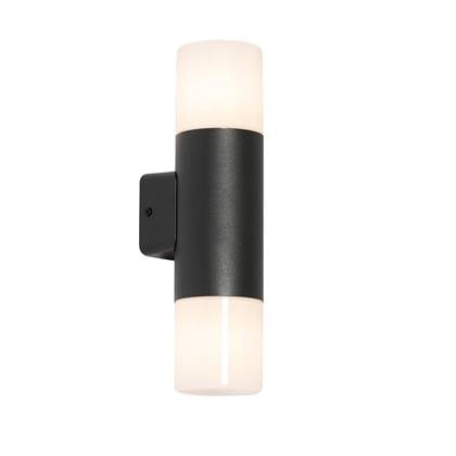 QAZQA odense - Moderne Wandlamp voor buiten - 2 lichts - D 17.2 cm - Zwart - Buitenverlichting