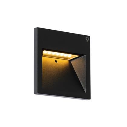 QAZQA gem - Moderne LED Wandlamp voor buiten - 1 lichts - D 6.4 cm - Zwart - Buitenverlichting