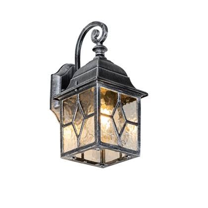 QAZQA london - Landelijke Wand lantaarn voor buiten - 1 lichts - L 15.1 cm - Zilver - Buitenverlichting