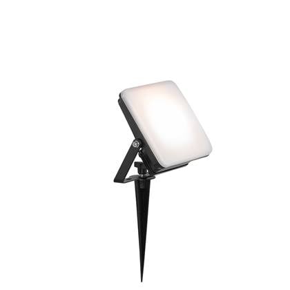 QAZQA ruud - Moderne LED Dimbare Priklamp | Prikspot buitenlamp met Dimmer voor buiten - 1 lichts - D 6.1 cm - Zwart - Buitenverlichting