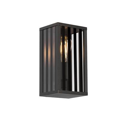 QAZQA dijon - Moderne Wandlamp voor buiten - 1 lichts - D 14 cm - Zwart - Buitenverlichting