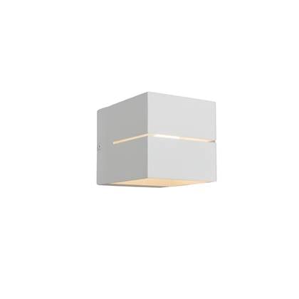 QAZQA Moderne wandlamp 9,7 cm - Transfer Groove Wit