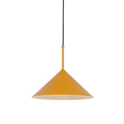 QAZQA triangolo - Design Hanglamp - 1 lichts - Ø 35 cm - Geel - Woonkamer | Slaapkamer | Keuken
