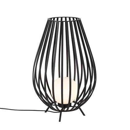 QAZQA angela - Design Vloerlamp | Staande Lamp - 1 lichts - H 70 cm - Zwart - Buitenverlichting