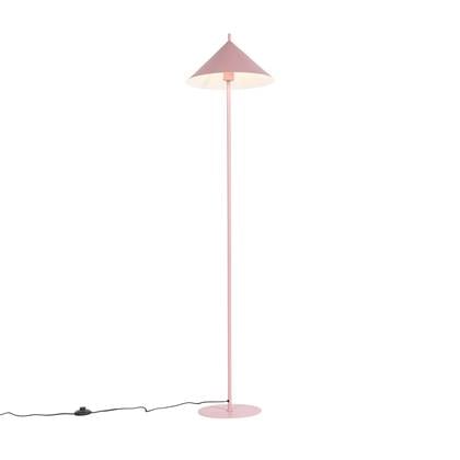 QAZQA triangolo - Design Vloerlamp | Staande Lamp - 1 lichts - H 150 cm - Roze - Woonkamer | Slaapkamer | Keuken