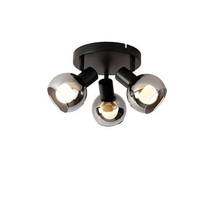 QAZQA vidro - Art Deco LED Dimbare Smart Plafondspot | Spotje | Opbouwspot incl. wifi met Dimmer - 3 lichts - Ø 35 cm - Zwart - Woonkamer | Slaapkamer | Keuken