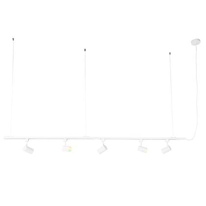 QAZQA jeana - Moderne LED Dimbare Smart Hanglamp incl. wifi met Dimmer - 5 lichts - L 193 cm - Wit - Woonkamer | Slaapkamer | Keuken
