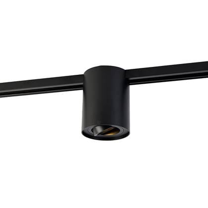 QAZQA Moderne 1-fase railspot - Iconic Rondoo Up Zwart