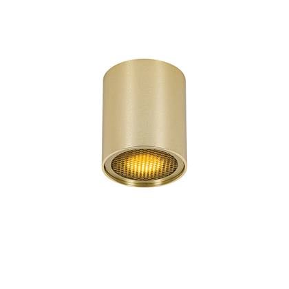 QAZQA tubo - Design Plafondspot | Spotje | Opbouwspot - 1 lichts - Ø 8 cm - Goud - Woonkamer | Slaapkamer | Keuken