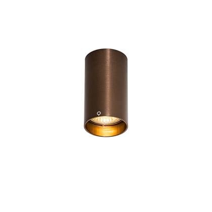 QAZQA Moderne spot donker 5,5 cm - Tuba Brons