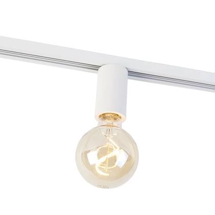 QAZQA E27 fitting met rail ophanging voor 1-fase rail - Iconic Wit