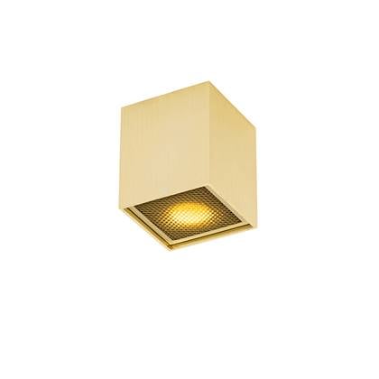 QAZQA qubo - Design Plafondspot | Spotje | Opbouwspot - 1 lichts - L 8.25 cm - Goud - Woonkamer | Slaapkamer | Keuken