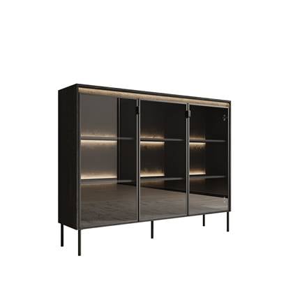 Meubella Dressoir Timoteo - Mat zwart - 150 cm